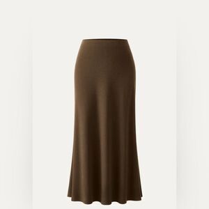 065 NWT OGL Everyday Knit Midi Skirt - Brunette Size S